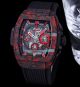 Swiss HUB4700 Hublot Replica Big Bang Watch Carbon - Red Carbon Bezel Black Band (1)_th.jpg